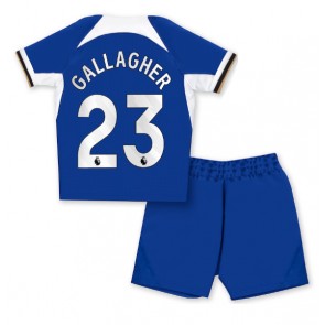 Chelsea Conor Gallagher #23 Hemmaställ Barn 2023-24 Kortärmad (+ Korta byxor)